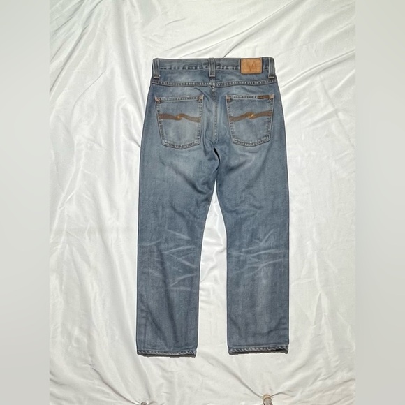 Nudie Jeans High Waist Button Fly Straight Legs Organic Cotton Size 31” men’s - Picture 9 of 14